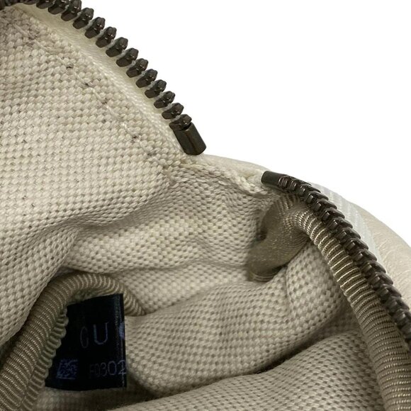 Auth GUCCI Print Small Belt Bag 527792 White Leather Bum Bag - Picture 13 of 16